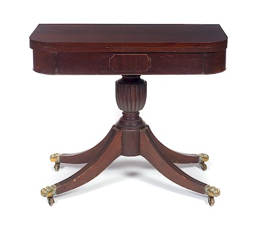MAHOGANY CLAW FOOTED GAME TABLEMeasures