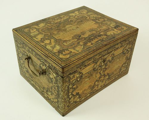CHINESE EXPORT CHINOISERIE GILT 37d111