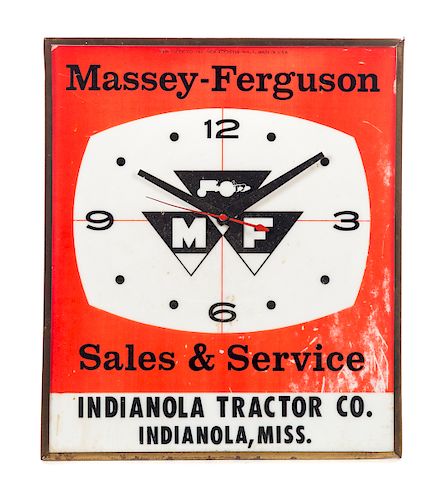 MASSEY FERGUSON ADVERTISING CLOCKMeasures 37d15a