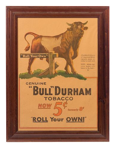 BULL DURHAM TOBACCO 5 CENT ADVERTISING 37d1a0