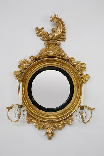 CARVED AND GILT HIPPOCAMPUS CONVEX