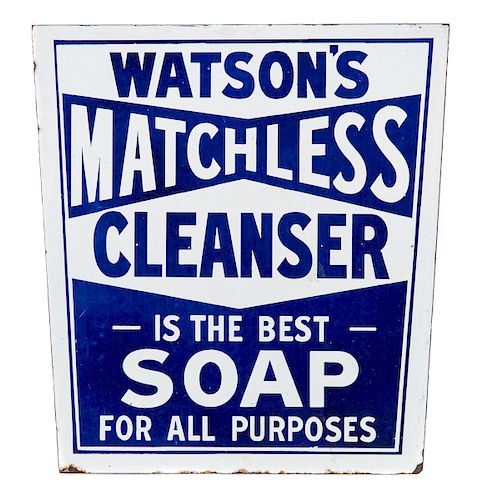 2 SIDED WATSONS SOAP PORCELAIN 37d1b0