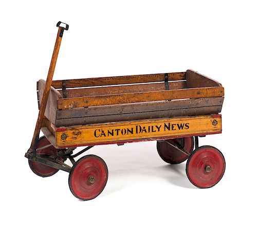 CANTON DAILY NEWS WOODEN WAGONMeasures 37d1d0