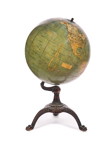 TERRESTRIAL GLOBE WITH CLAW FOOTED 37d1e7