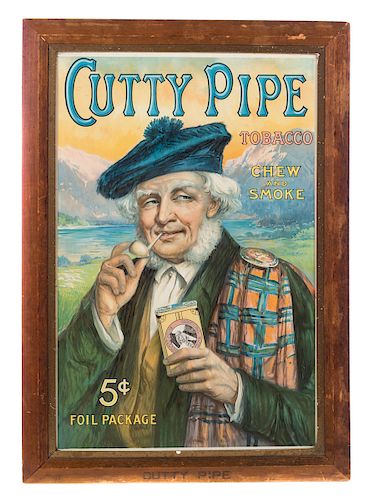 CUTTY PIPE TOBACCO POSTER SIGN