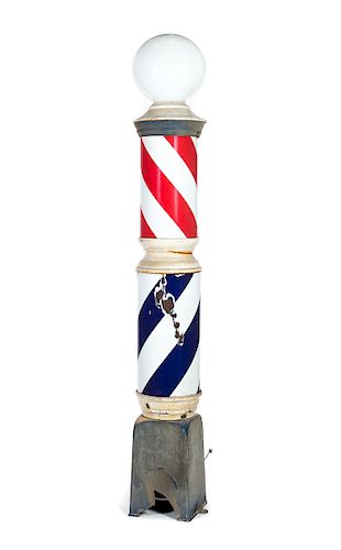 ANTIQUE FULL SIZE BARBER POLEMeasures