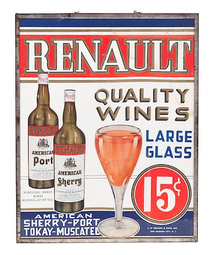 15 CENT RENAULT QUALITY WINES ADVERTISING