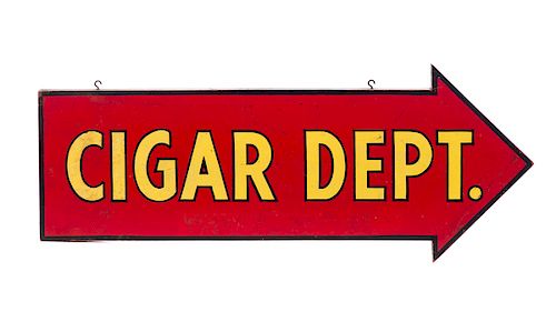 CIGAR DEPT WOODEN ADVERTISING 37d2dc