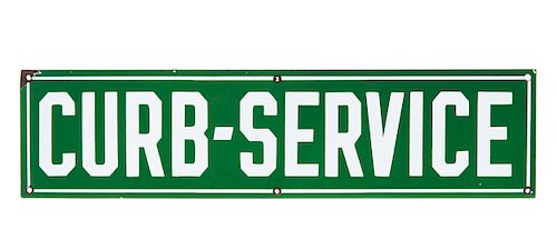 PORCELAIN CURB SERVICE SIGN WITH 37d34f