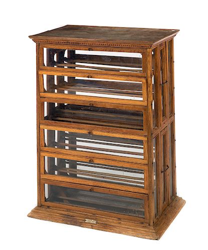 GENERAL STORE OAK RIBBON CABINET