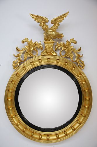AMERICAN GILT CONVEX MIRROR WITH 37d3c6