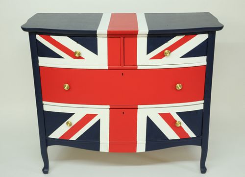 UNION JACK PAINTED CHEST OF FOUR 37d3f5