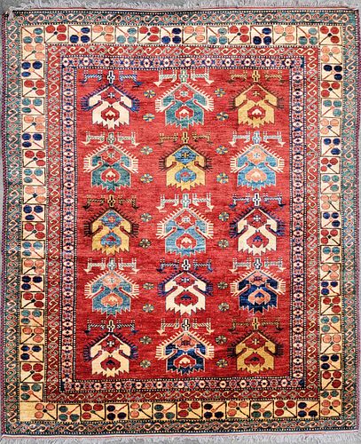 HAND KNOTTED SHIRVAN KAZAK CARPET 37d416