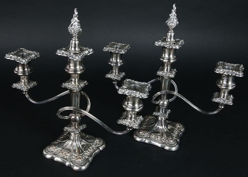 PAIR OF ANTIQUE ENGLISH SILVER 37d419