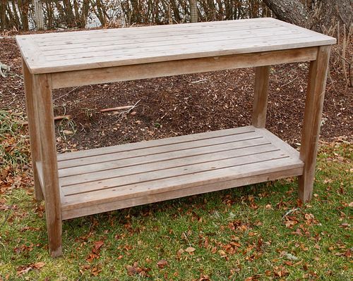 COUNTRY CASUAL SOLID TEAK TWO TIER