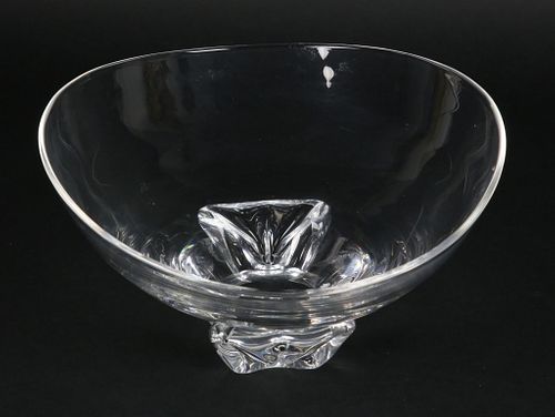 LARGE SIGNED STEUBEN CLEAR CRYSTAL 37d49b