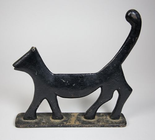 ANTIQUE CAST IRON FIGURAL CAT BOOT