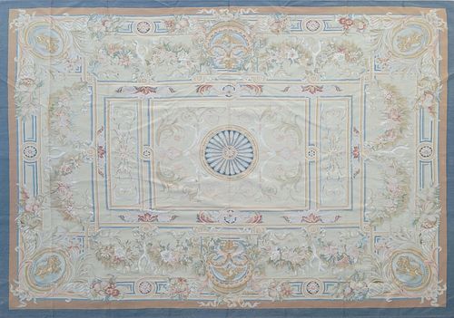 FINE AUBUSSON STYLE NEEDLEPOINT 37d4d9