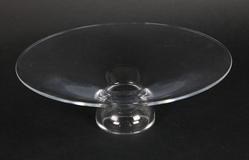 SIGNED STEUBEN CRYSTAL COMPOTE,