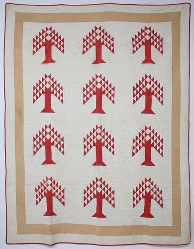 VINTAGE RED AND WHITE PINE TREE 37d507