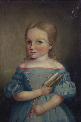OIL ON CANVAS PORTRAIT OF A YOUNG 37d536