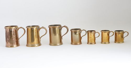 FIVE ENGLISH COPPER MEASURES, 19TH