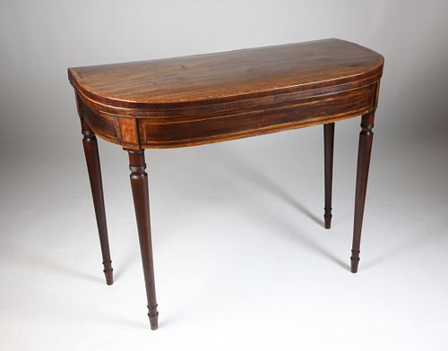 ENGLISH MAHOGANY GAMES TABLE EARLY 37d54f