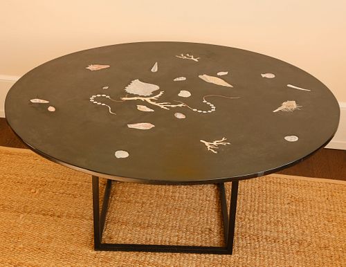 ITALIAN SCAGLIOLA INLAID SLATE TOP LOW