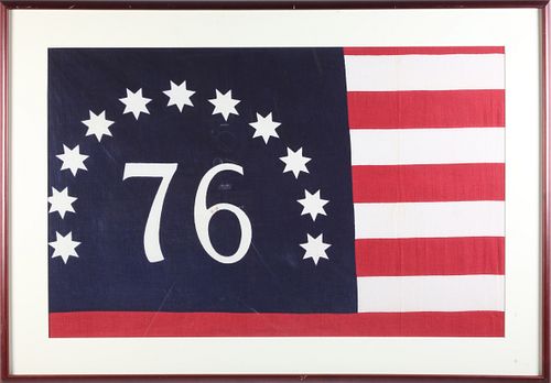 FRAMED REPRODUCTION 1776 FLAG FRAGMENTFramed 37d580
