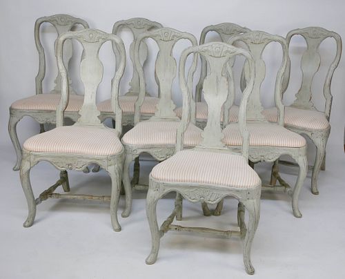 EIGHT ANTIQUE SWEDISH GUSTAVIAN 37d5b1