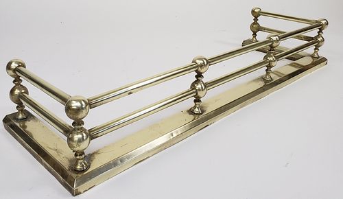 BRASS 2 TIER BALL AND RAIL FIREPLACE 37d604