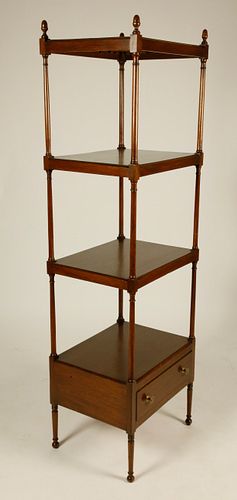 ENGLISH REGENCY MAHOGANY FOUR TIER