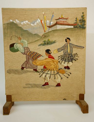 TIBETAN FOLK ART EMBROIDERY ON