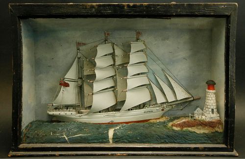 BRITISH CLIPPER SHIP DIORAMA OF 37d683