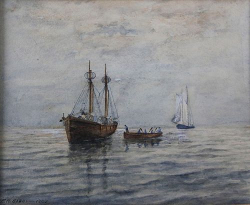 EDWARD R SISSON WATERCOLOR ON 37d688