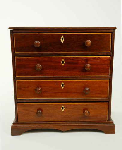 MINIATURE CHEST OF FOUR DRAWERS,