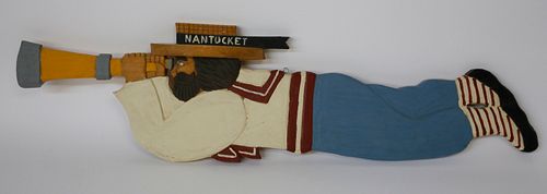CARVED AND PAINTED NANTUCKET SAILOR 37d6c6