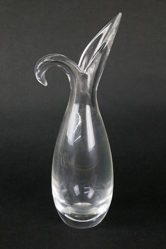 SIGNED STEUBEN CLEAR CRYSTAL FLUTED