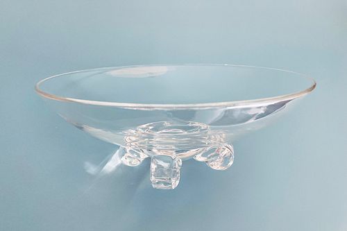 STEUBEN CRYSTAL LARGE ROUND BOWL 37d6cf