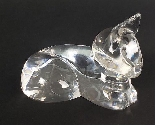 SIGNED STEUBEN CLEAR CRYSTAL FIGURAL 37d6d0