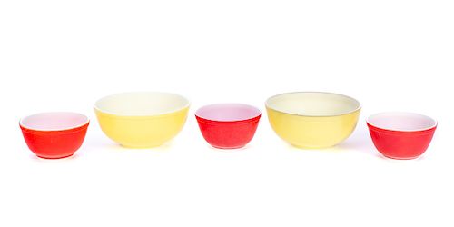 5 PYREX MIXING BOWLSExcellent condition