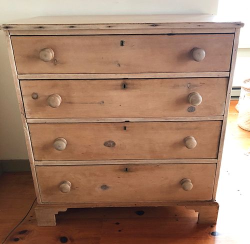 ANTIQUE ENGLISH PINE CHEST OF FOUR