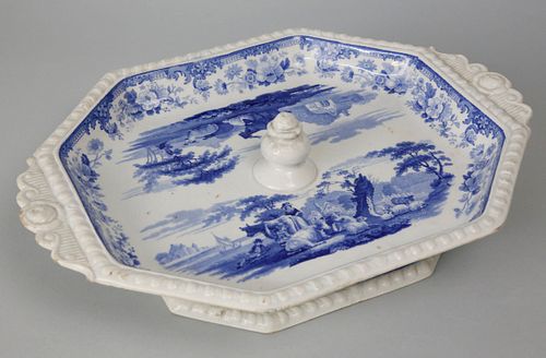 ENGLISH BLUE AND WHITE TRANSFERWARE