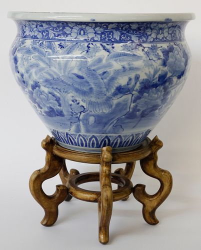 OVERSIZED CHINESE BLUE AND WHITE
