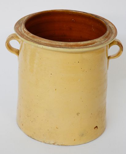 ANTIQUE FRENCH YELLOW GLAZED POTTERY 37d784