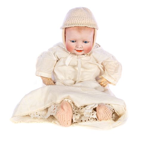 21" MOLDED PORCELAIN DOLL COM BY