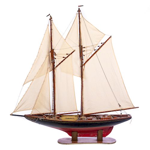 EARLY WOODEN CLIPPER SHIP MODEL 37d7d8