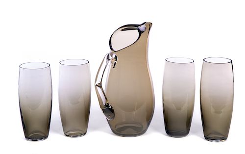 SMOKE ERICKSON PITCHER AND 4 GLASSESExcellent