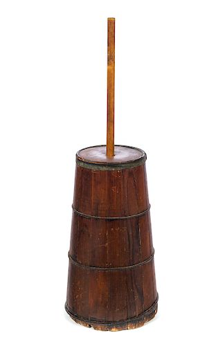 PRIMITIVE WOODEN BUTTER CHURNShows appropriate