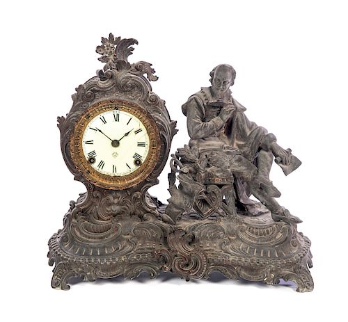 ANSONIA SHAKESPEARE STATUE CLOCKDial 37d881